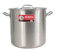 Zebra Stainless Steel Stock Pot 28cm, 17Ltr