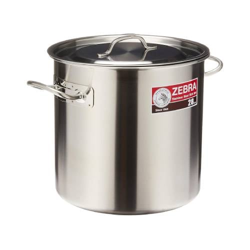 Zebra Stainless Steel Stock Pot 28cm, 17Ltr