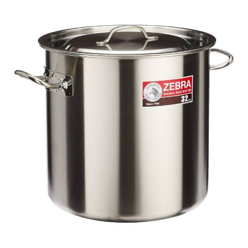 Zebra Stainless Steel Stock Pot 32cm