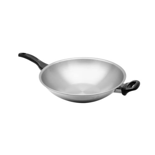 Zebra Vitalux Stainless Steel 3-Ply Wok With Bakelite Handle (Induction-Usable) 34cm