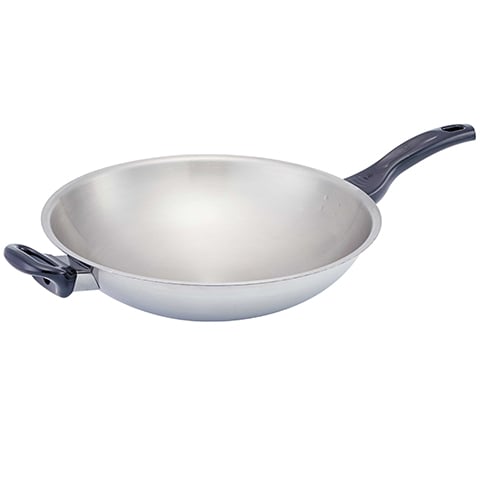 Zebra 3-Ply Stainless Steel Wok With Bakelite Handle 34cm, Vitalux