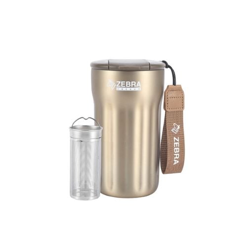 Zebra Vacuum Mug With Filter 500ml, Jolly II, Golden Brown