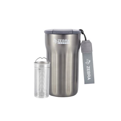 Zebra Vacuum Mug With Filter 500ml, Jolly II, Grey