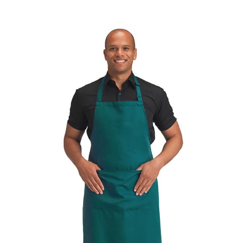 Dennys Bib Apron With Pocket L100xW80cm, Sea Grass