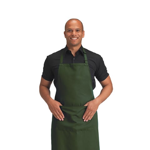 Dennys Bib Apron With Pocket L100xW80cm, Olive