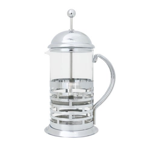 GLASS COFFEE/TEA PLUNGER with  STAINLESS STEEL fitting