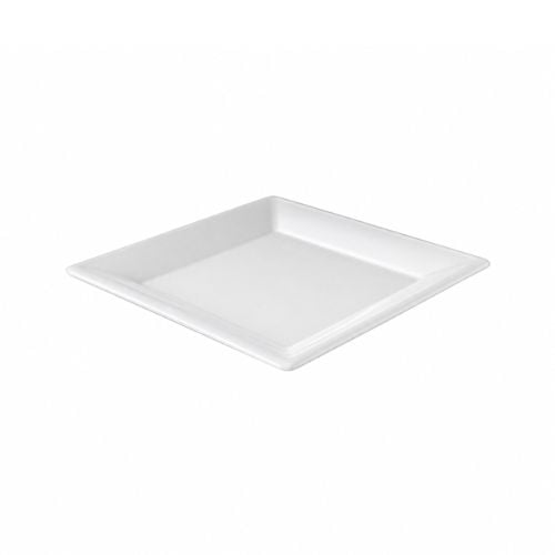 BAGASSE SQUARE PLATE (PFAS FREE) L20xW20xH1.5cm, 50pcs/pkt, 16pkts/ctn, BFOODING