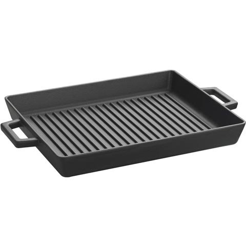Lava Cast Iron Rectangle Grill Pan With Metal Handle 26x32cm, 2.75L, Eco