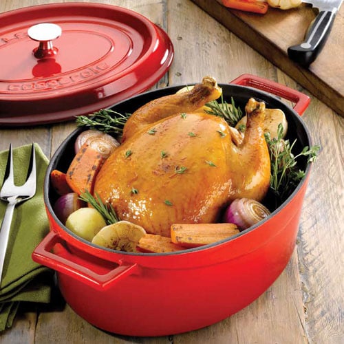 CAST IRON OVAL CASSEROLE Ø25cm, 3.2L, BLACK, TRENDY, LAVA