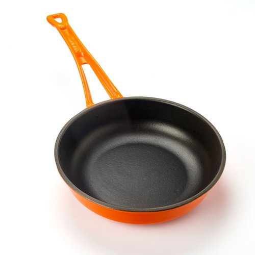 Lava Cast Iron Round Fry Pan With Cast Iron Handle Ø24cm, 1.9L, Orange