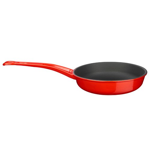 Lava Cast Iron Round Fry Pan With Cast Iron Handle Ø24cm, 1.9L, Red