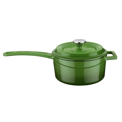 Lava Cast Iron Sauce Pan With Metal Handle Ø16cm, 1.35L, Green