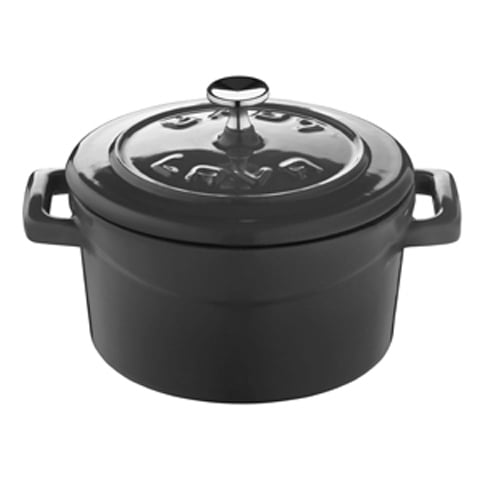 Lava Cast Iron Round Mini Casserole, Ø10cm, 0.35L, Gray