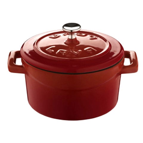 Lava Cast Iron Round Mini Casserole Ø10cm, 0.35L, Red, Folk