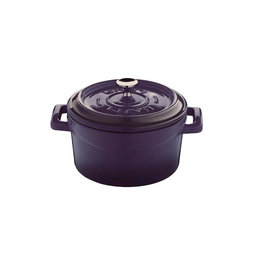 Lava Cast Iron Round Mini Casserole Ø10cm, 0.35L, Light Purple, Trendy