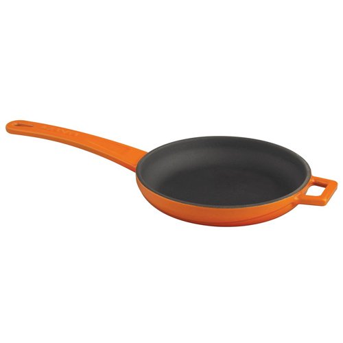 Lava Cast Iron Round Fry Pan With Metal Handle Ø20cm, 0.8L, Orange