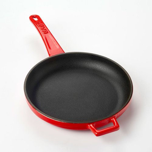 Lava Cast Iron Round Fry Pan With Metal Handle Ø20cm, 0.8L, Red