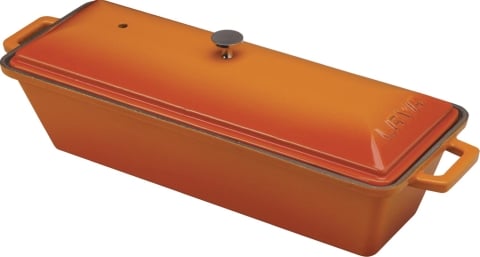 Lava Cast Iron Rectangle Terrine Potl33xW11.1xH10.8cm, 1.05L, Orange