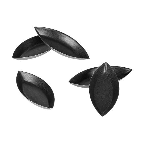 Matfer Stainless Steel Non-Stick Boat-Shaped Tartlet Tins L8.5xW3.5cm, 25Pcs/Pack, Exopan