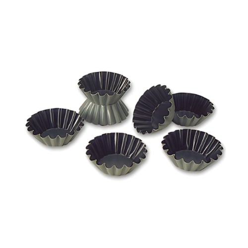 Matfer Stainless Steel Non-Stick Brioche Pan With 18 Ridges Ø6.5xH2cm, 25Pcs/Pack, Exopan