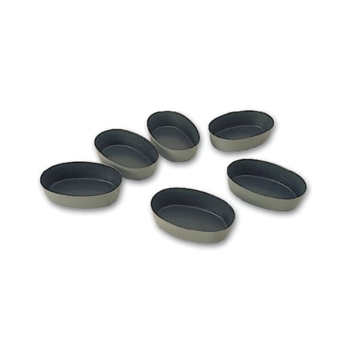 Matfer Stainless Steel Non-Stick Oval Tartlet Tin L7xW4.5cm, 25Pcs/Pack, Exopan