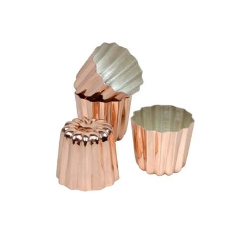 Matfer Copper Canele Mould With Tin-Plated Interior Ø5.5xH5cm