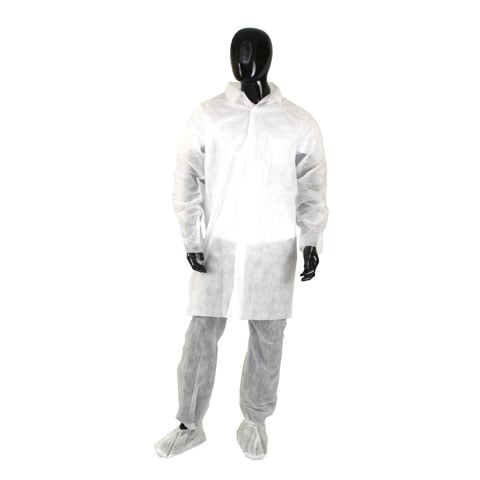 Pal Non Woven Visitor's Coat, 25-Pc/Pkt, 4-Pkt/Ctn, XL