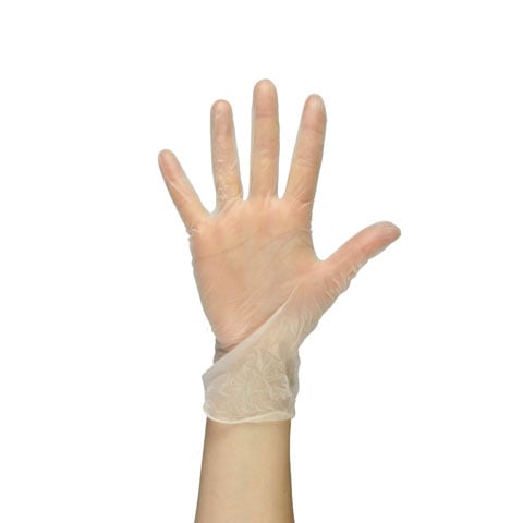 POWDERFREE VINYL GLOVE, LARGE, CLEAR, 100pcs/box, 10box/ctn, SAFICO PRO