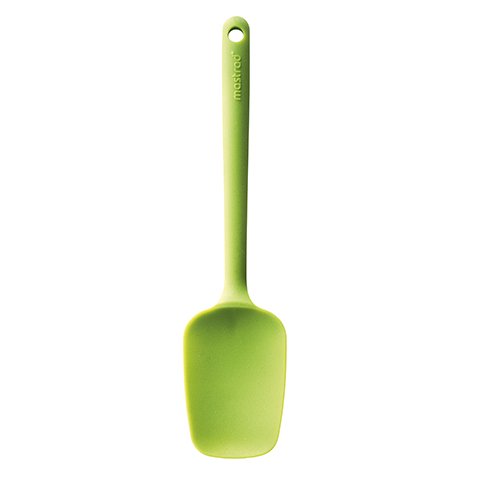Mastrad Silicone One-Piece Spatula Spoon 27.5cm, Green