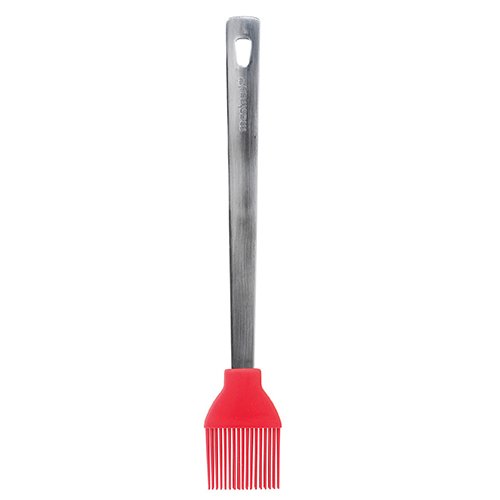 Mastrad Silicone Basting Brush With Stainless Steel Handle 26cm, Red