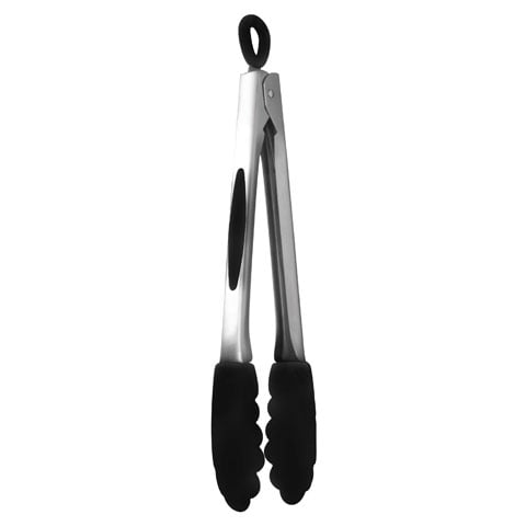 Mastrad Silicone Multi-Purpose Tongs 26cm, Bl Ack