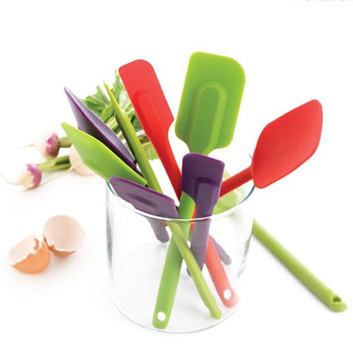 Mastrad Silicone One-Piece Spatula 25.5cm, Small, Green