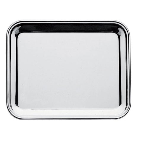 Piazza Stainless Steel Rectangle Tray L34xW27cm