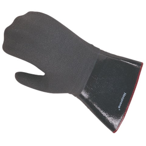 San Jamar Neoprene Fryer Oven Mitt L14" (Protects To 262C), Black