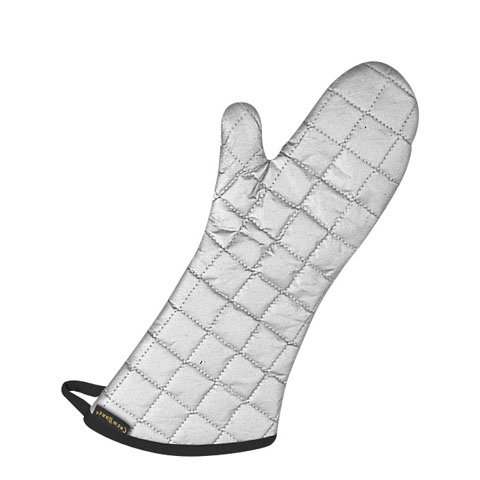 San Jamar Silicone-Coated Oven Mitts L17", Silver