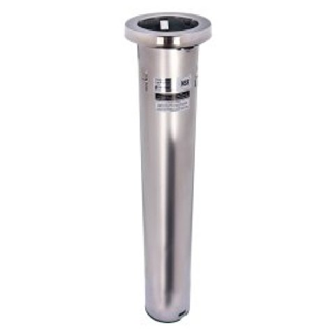 San Jamar Stainless Steel Counter Mount Collar Cup Dispenser For 6-10Oz Cup, Cup Rim: 6.4-7.9cm, L23.5"