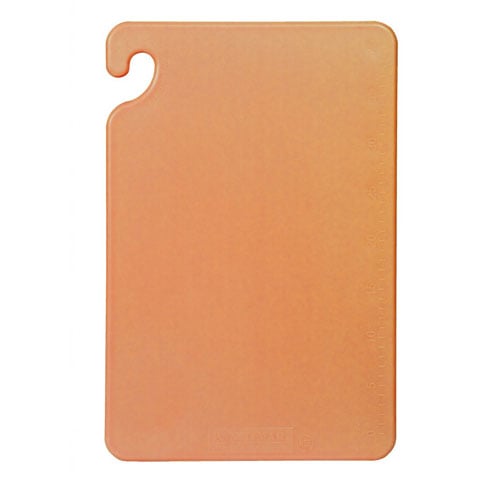 San Jamar Cut-N- Carry Cutting Board With S-Hook 12x18x1/2", Brown