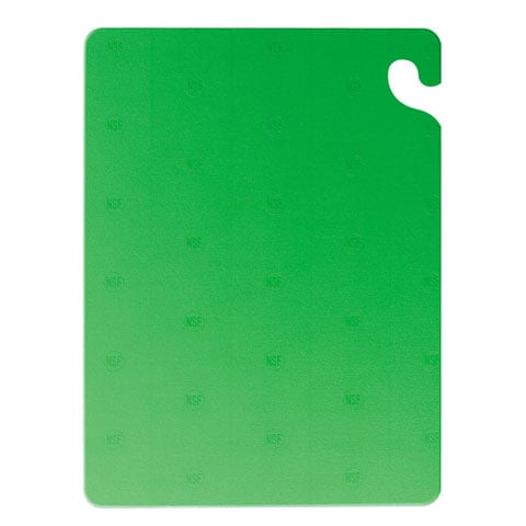 San Jamar Cut-N-Carry Cutting Board With S-Hook 12x18x1/2", Green