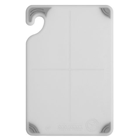San Jamar Saf-T-Grip Cutting Board L45.7xW30.5xH1.3cm, White