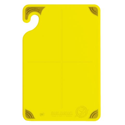 San Jamar Saf-T-Grip Cutting Board L45.7xW30.5xH1.3cm, Yellow