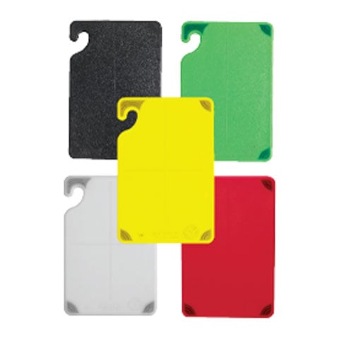 San Jamar Saf-T-Grip Cutting Board H6xW9xD3/8", Green