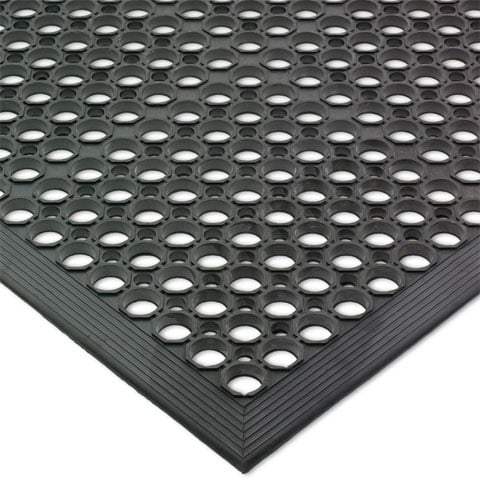 San Jamar Kitchen Mat 3'x5'x1/2", Black