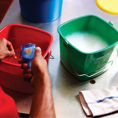 San Jamar Plastic Square Kleen Pail 5.68L, Green