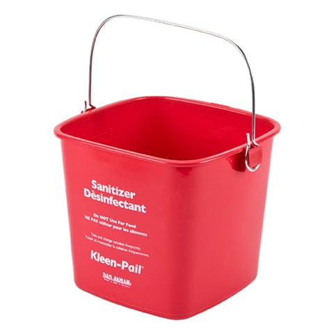 PLC SQUARE KLEEN PAIL 2.84L, RED, SAN JAMAR