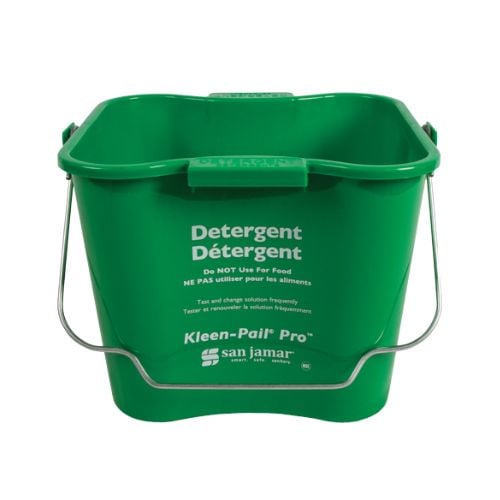 San Jamar Polypropelene Rectangle Bucket L26.67Xw23.5Xh20.32Cm, 7.57L, Green, Kleen Pail Pro
