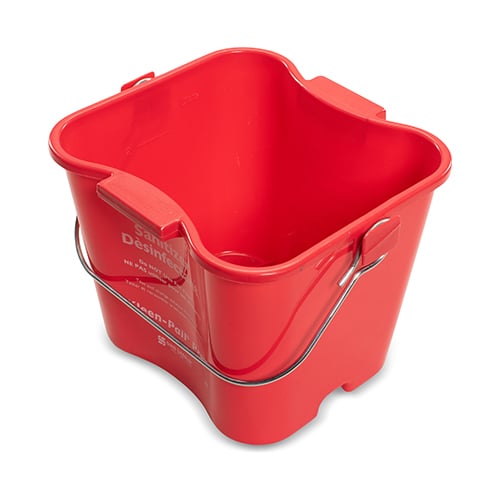 San Jamar Plastic Square Kleen Pro Pail 2.84L, Red