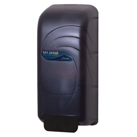 San Jamar Soap Dispenser H14.5xW4.5xD4.38", Black Pearl, Oceans