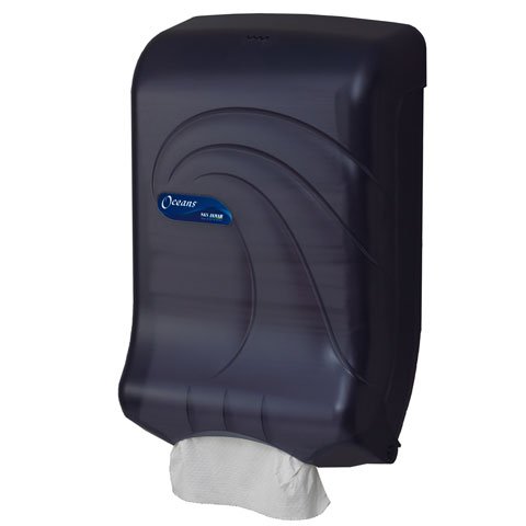 San Jamar Ultrafold Towel For Multifold/C-Fold Towels Dispenserm H18xW11.75xD6.25", Black Pearl