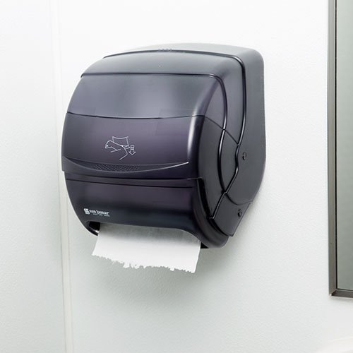 San Jamar Integra Level Roll Towel Dispenser H13.5xW11.5xD11.25", Black