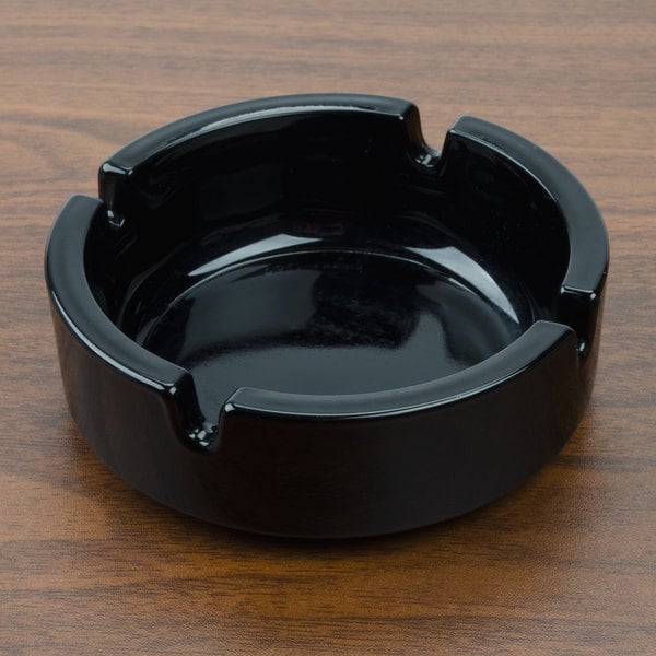 Arcoroc Empilable Stackable Ashtray Ø10.7xH3.5cm, Black